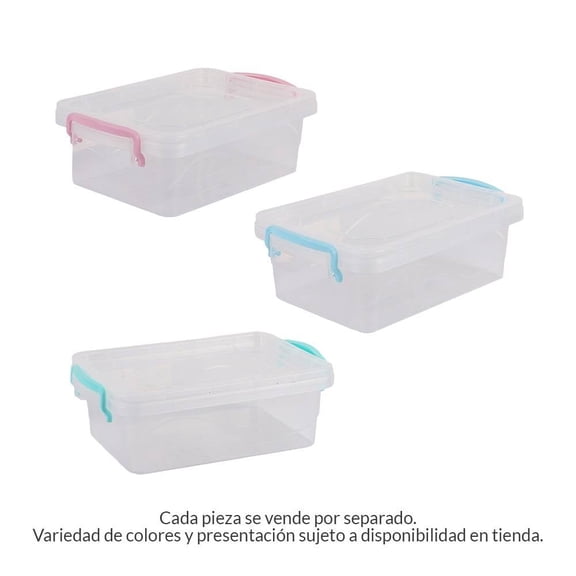 Caja Prichos BORIS Plástica Multiusos con Tapa Varios Colores 1 Pieza
