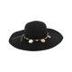 thumbnail image 1 of Sombrero de Playa Con Conchitas Para Mujer Ala Ancha 42 cm negro 42 cm, 1 of 6