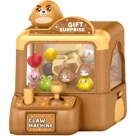 Minimáquina de garras para niños | Juego arcade electrónico con temática de animales y peluches | Juguete educativo para niños y niñas de 3 a 8 años | Juego casero para desarrollar la motricidad f