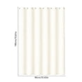 thumbnail image 4 of MTBLYS Cortina de ducha impermeable de poliéster resistente con diseño de gofre | 90x180cm Cortina de baño de color liso para mayor calidez | Beige Blanco Gris, 4 of 7