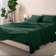 thumbnail image 1 of Bare Home Juego de Sábanas de Lujo de Franela 100 % Algodón, Tamaño Twin-XL, Bolsillo Profundo, 3 Piezas, Verde Bosque, 1 of 8