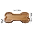 thumbnail image 3 of Dog Bowl Dinner Solid Wood Oval Bread Bowl, 3 of 9