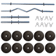 thumbnail image 1 of Set Kit De Mancuernas, Barra Recta, Barra Z + 10 Discos 55lb, 1 of 6