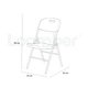 thumbnail image 2 of Silla Plegable LOOMBER Set de 4 Blanca, 2 of 6