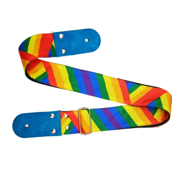 Correa para guitarra Strap o Tahali para guitarra acústica, bajo eléctrico, guitarra eléctrica Kidam  Arcoiris Diagonal