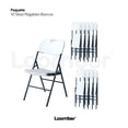 thumbnail image 2 of Sillas Plegables Blancas Paquete 10 piezas LOOMBER, 2 of 5