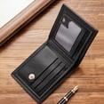 thumbnail image 4 of Cartera de cuero Cartera delgada para hombres con clip para dinero Cartera simple con doble pliegue Carteras para hombres con compartimento para tarjetas de crédito Cartera para hombres con monedero O, 4 of 6