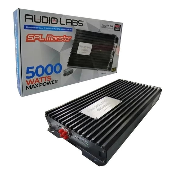 Amplificador Monoblock Audio Labs SPLMONSTER 5000 Watts Max 2500 RMS Clase D 1 Ohm Controlador de ba Audio Labs SPLMONSTER