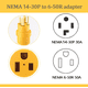 thumbnail image 3 of BALoFI Adaptador de Cargador EV de Secadora a Soldador - NEMA 14-30P a 6-50R, 240V 30A de 4 Pines a 50A de 3 Pines de Alta Resistencia para Secadoras, Soldadores (Amarillo), 3 of 6