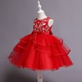 thumbnail image 3 of Vestido Para Niñas, Ropa Para Niñas Pequeñas, Vestido De Princesa Sin Mangas De Encaje Para Niños Pequeños, Vestido De Fiesta De Tul, Ropa De Cosplay Roja Odeerbi LM103-1275, 3 of 9