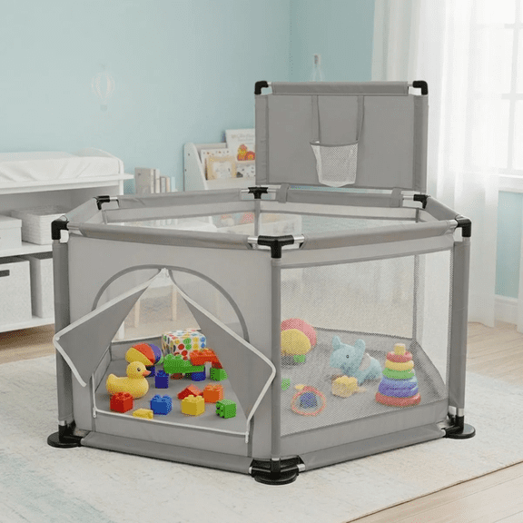 Corral Bebe Infantil Hexagonal Gimnasio De Juegos