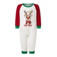thumbnail image 2 of Conjunto de pijama navideño familiar a juego, camisetas de manga larga con estampado de renos y pantalones a cuadros. Ropa de dormir navideña., 2 of 9
