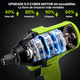 thumbnail image 3 of Llave Sin Escobillas 1/2'' Pistola Impacto Industrial Con 2 Baterías, Belug,  Verde, 3 of 4
