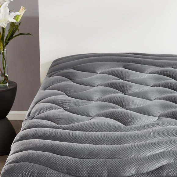 Cubrecolchón SLEEP ZONE Cooling Queen con bolsillo profundo, color gris