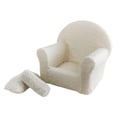 thumbnail image 2 of Fotografía de bebé Sofá Pequeño Sofá Asiento Fondo Decorativo con Cojín Almohada Beige, 2 of 9