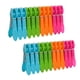 thumbnail image 1 of CLLC Juego de 24 pinzas de plástico de colores para la ropa, resistentes y con resorte, ideales para secar la ropa al aire., 1 of 7