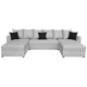 thumbnail image 2 of Sala Esquinera Modular en U El Bazar Store Lisboa Lino Gris plata 180x330x180 cm 3 Piezas, 2 of 3