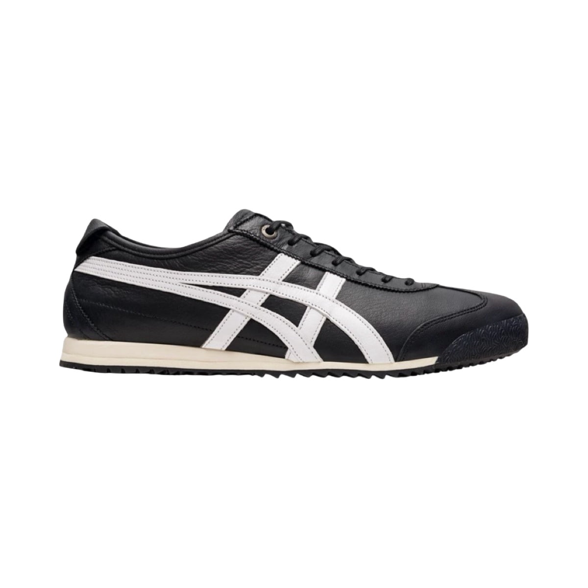 Tenis Onitsuka Tiger para hombre México 66 color negro con rayas blancas