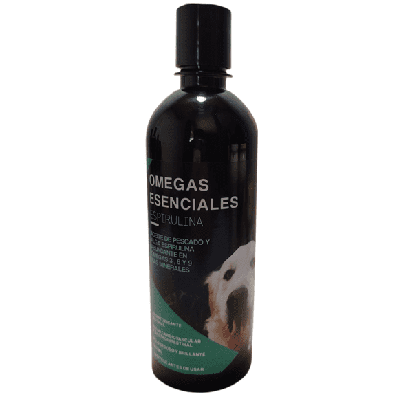 Aceite de Pescado Omegas SPM Superalimentos Para Mascotas Espirulina para perros y gatos 500 ml