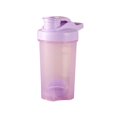 thumbnail image 2 of Botella de agua deportiva portátil 500ML | Taza para shaker de proteínas con báscula para mezclar, tapa abatible a prueba de fugas, agitador incorporado, boca grande fácil de limpiar | Gimnasio, 2 of 6