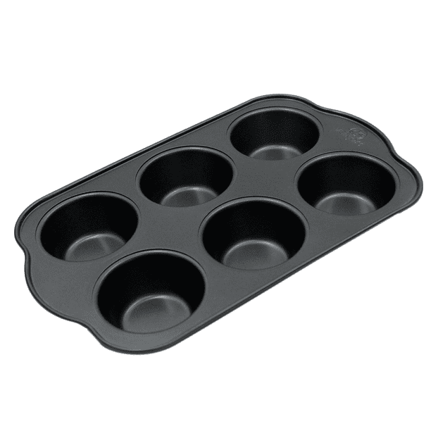 Molde Para Muffin Con 6 Cavidades De Acero Al Carbón Grande