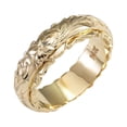thumbnail image 2 of Anillos para mujer, regalos para mujer, anillo con flor de rosa tallada suspendida, chapado en oro amarillo de 14 k, anillo final para mujer, anillo de cola, regalo de San Valentín., 2 of 2