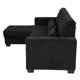 thumbnail image 3 of Sofá Love Chaise Izquierdo en L Eros 3 Plazas Negro para Sala, 3 of 8