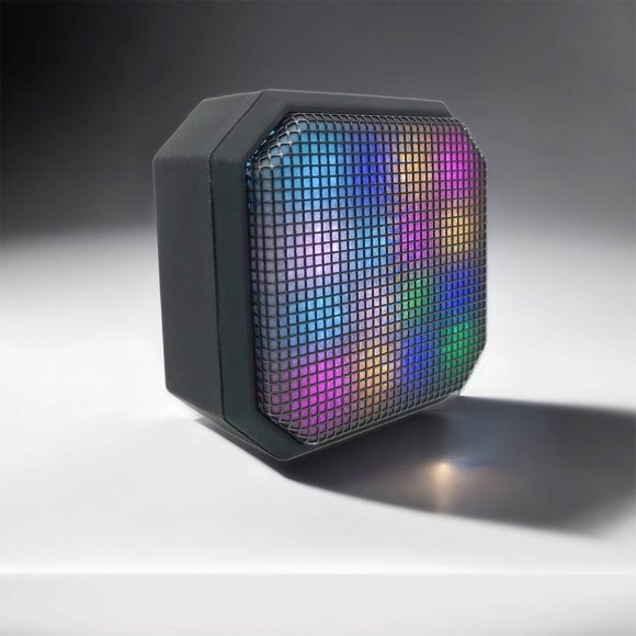 Bocina recargable bluetooth  tws  luz led MS-RAINBOW-W