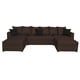 thumbnail image 2 of Sala Esquinera Modular en U El Bazar Store Lisboa Lino Chocolate 180x330x180 cm 3 Piezas, 2 of 3