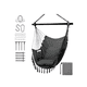 thumbnail image 1 of Silla Hamaca Silla Columpios Colgante 2 Cojines Kit Hamacas Xtellar negro, 1 of 3