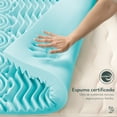 thumbnail image 3 of Colchoneta de Memory Foam Dreamlab con Gel 5cm Azul Queen, 3 of 10