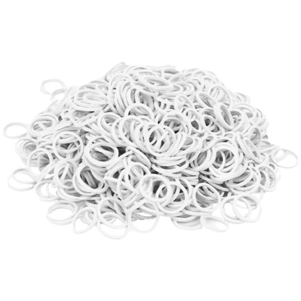 Liga elástica 2 cm FlexiWhite 2. 4Paq VentDepot MXFGK-004 100 Pzas 2cm Blanco Ligas Elásticas de Goma.Blanco