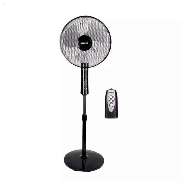 Ventilador Daewoo DI-1689AXK 16” Pedestal 3 Velocidades Negro
