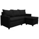 thumbnail image 3 of Sala Esquinera Modular El Bazar Store Vancouver Negro 175x130 cm Sofa Lado derecho ó izquierdo Económica, Tela Lino, 3 of 5