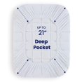 thumbnail image 3 of Funda de colchón SLEEP ZONE, talla doble, algodón, con parte superior de 300 hilos, 100%, 3 of 7