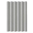 thumbnail image 2 of MTBLYS Cortina de ducha impermeable de poliéster resistente con diseño de gofre | 90x180cm Cortina de baño de color liso para mayor calidez | Beige Blanco Gris, 2 of 6