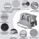 thumbnail image 3 of Mochila Transportadora Y Gato Perro Transpirable Y Plegable Xtellar gris, 3 of 4