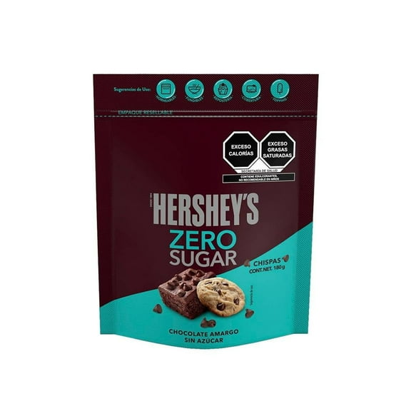 Chocolate amargo Hershey's Zero Sugar en chispas para repostería 180 g