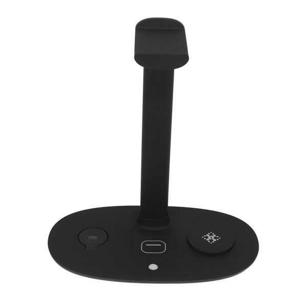 Soporte Para Auriculares, Ahorro De Espacio 4 En 1, Soporte De Carga De Auriculares Desmontable, Cargador Inalámbrico De 15W, Carga Segura Para Reloj Inteligente