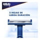 thumbnail image 4 of Rastrillo Gillette Prestobarba con 2 hojas y cabeza fija, 2 pzas, 4 of 4