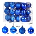 thumbnail image 3 of Xihbxyly Bolas de Navidad para Árbol, Adornos Colgantes Galvanizados, Bolas de Plástico con Purpurina, Juego de 24 Piezas, Diseño Irrompible, Decoración Navideña Multiusos, Hogar, Fiesta, Boda, 3 Cm, 3 of 3