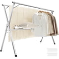 thumbnail image 1 of SONGMICS Tendedero, Secador de Pie, 143-238 cm Extensible, Plegable, Independiente, para Uso en Interiores y Exteriores, Gris Paloma, 1 of 5