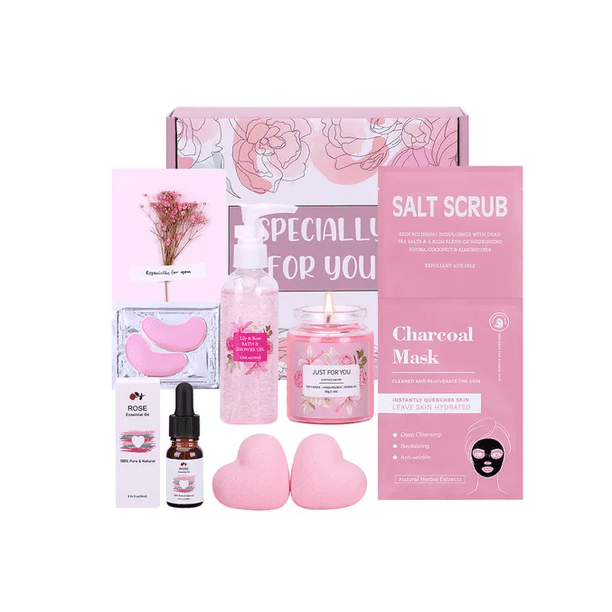 Conjunto Único De Cestas De Regalo De Spa, Regalo, Vela Xtellar rosa