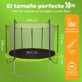 thumbnail image 3 of Trampolín Brincolín YEI Verde de 10 Pies con Red de Seguridad y Estructura de Acero 305 cm, 3 of 7