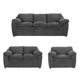 thumbnail image 1 of Sala 3-2-1 Aston DICASA Sofá Love Seat y Sillón Gris Oscuro, 1 of 9