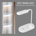 thumbnail image 4 of Lámpara de escritorio LED Pisexur Electronics para hombre, con control táctil, carga inalámbrica y 3 modos de color, ideal para oficina, con cuello de cisne, para niños y organizador de electrónica., 4 of 8