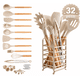 thumbnail image 1 of Juego de utensilios de cocina Hecef 32 piezas silicona grado alimenticio con soporte, 1 of 12