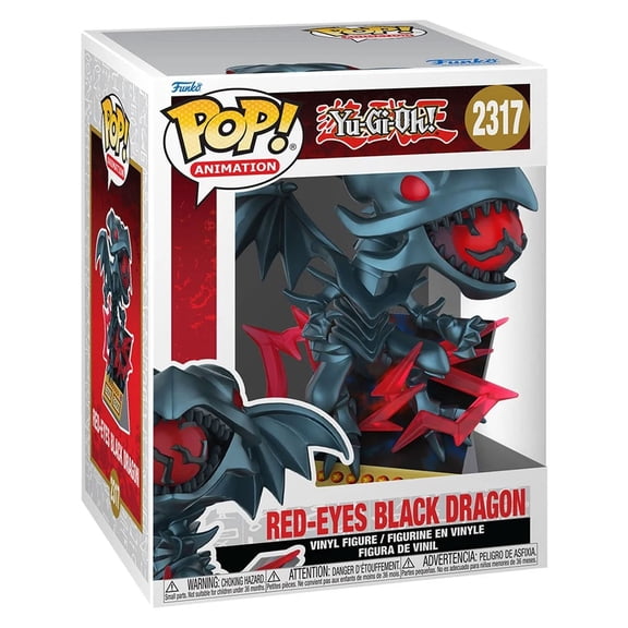 Figura Coleccionable Funko Pop Premium Yu Gi Oh Dragon Negro de Ojos Rojos carta