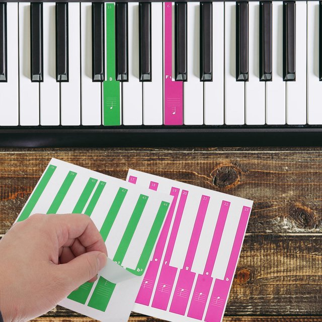 ROMANSENTIAL Calcomanía Para De Piano En Colores Variados Para Identificación Rápida De Notas