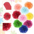 thumbnail image 3 of 15Pcs Pompones de Papel, Flores de Papel de 10 Pulgadas para Fiesta Multicolor, 3 of 6